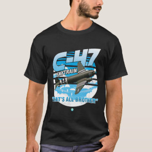 C-47 Skytrain WWII Transport Aeroplane T-Shirt Gif