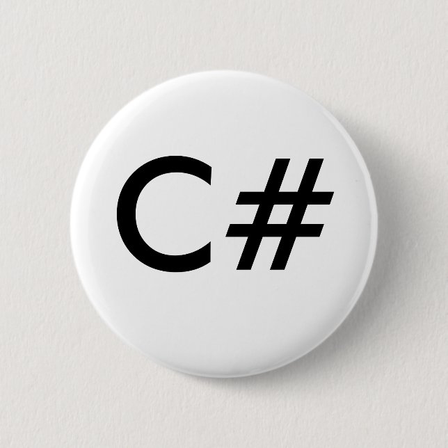 C# 6 CM ROUND BADGE (Front)