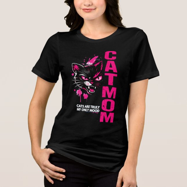 C.A.T.M.O.M Cute Cat Mom Tee (Front)
