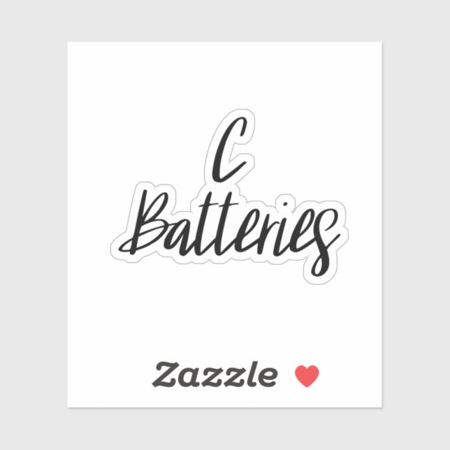 C Batteries Storage Sticker (Sheet)