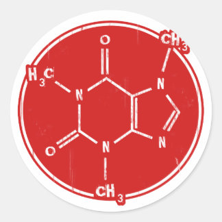 C-C-Caffeine Classic Round Sticker