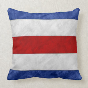 C Charlie Watercolor Nautical Signal Maritime Flag Cushion
