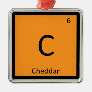 C - Cheddar Cheese Chemistry Periodic Table Symbol Metal Tree Decoration