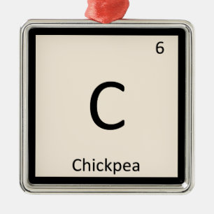 C - Chickpea Chemistry Periodic Table Symbol Metal Tree Decoration