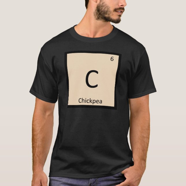 C - Chickpea Chemistry Periodic Table Symbol T-Shirt (Front)