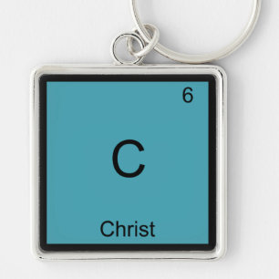 C - Christ Jesus Chemistry Element Symbol T-Shirt Key Ring