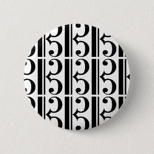 C-Clef 6 Cm Round Badge