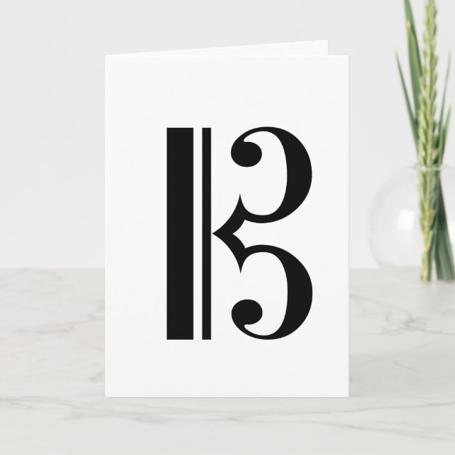 C-Clef Blank Notecard (Front)