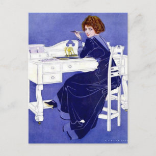 C Coles Phillips ‘Fadeaway Girl’ “Dear or Dearest Postcard