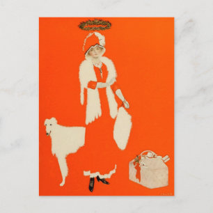 C Coles Phillips “Present Day Saint” Fadeaway Girl Postcard
