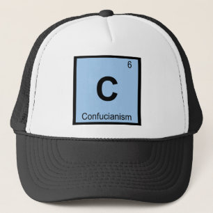 C - Confucianism Philosophy Chemistry Symbol Trucker Hat