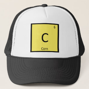 C - Corn Vegetable Chemistry Periodic Table Symbol Trucker Hat