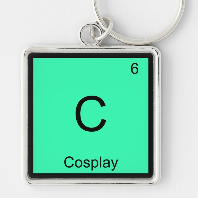 C - Cosplay Chemistry Element Symbol Costume Tee Key Ring (Front)