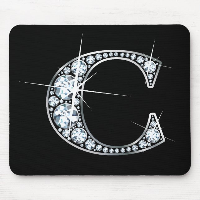 "C" Diamond Bling Mousepad (Front)