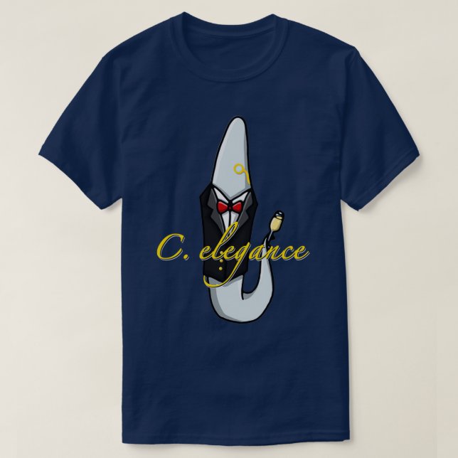 C elegance elegans science funny T-Shirt (Design Front)