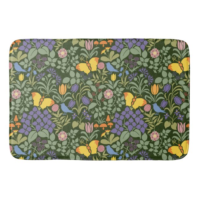 C. F. A Voysey's Butterfly Garden Large Bath Mat (Front)