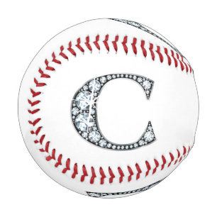 C Faux-"Diamond" Monogram Baseball