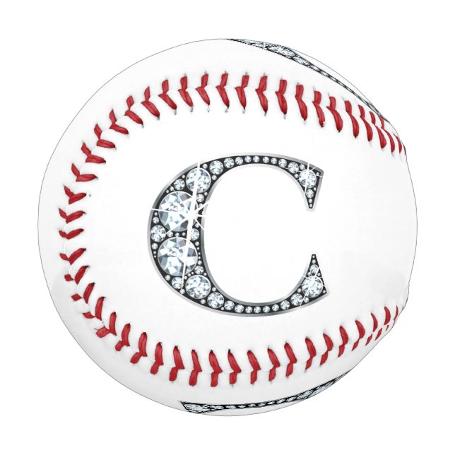 C Faux-"Diamond" Monogram Baseball (Front Left)