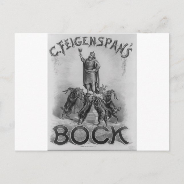 C. Feigenspan's Bock Beer 1887 Postcard (Front)