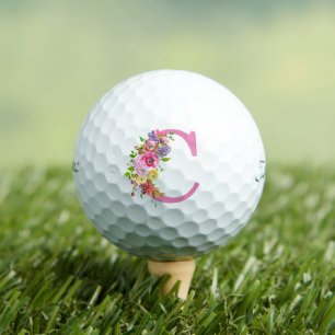 C Floral Golf Balls