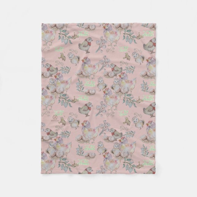 C For Cluck baby fleece blanket (Front)