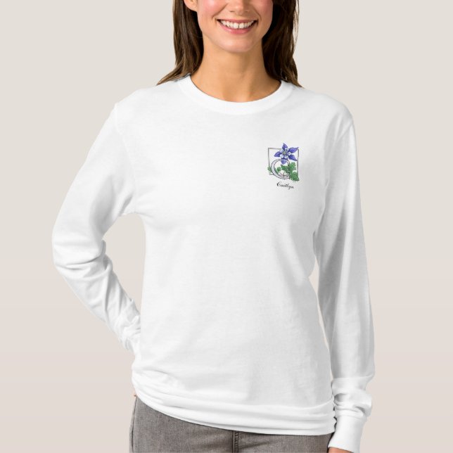 C for Columbine Flower Monogram Shirt (Front)