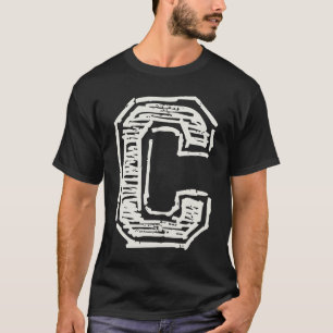 C in Vintage Athletic Font T-Shirt