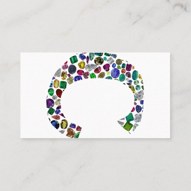 C Initial Gem Design Business Card (Back)