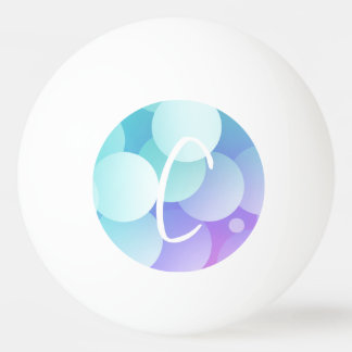 C Initial Name Bubbles Games Paddle Blue Purple Ping Pong Ball