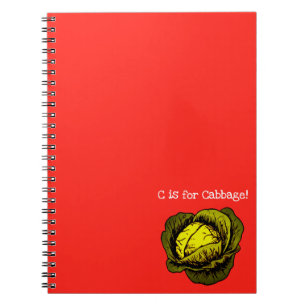 C is for Cabbage! Food Journal Recipe Notebook