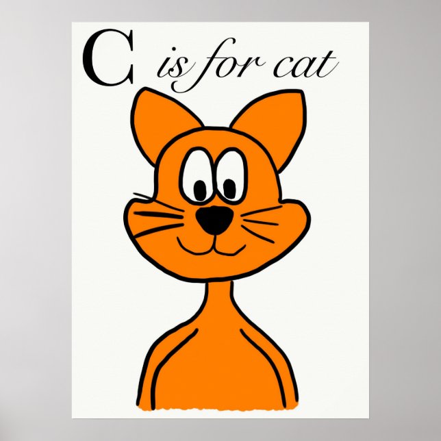 C is for cat poster (Front)