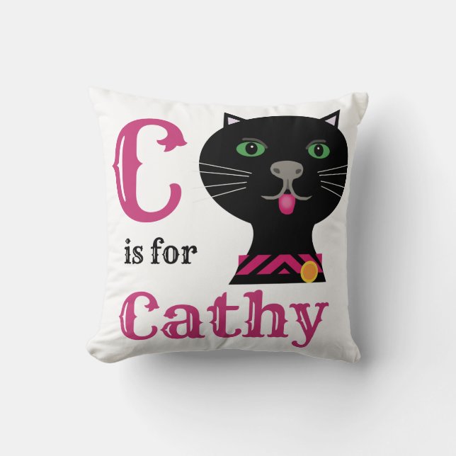 C is for Cathy baby girl  Cushion (Front)