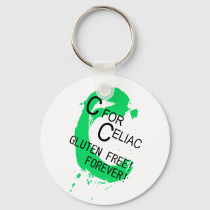 C is for Celiac Gluten Free Forever Key Ring
