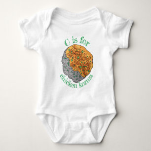 C IS FOR Chicken Korma Qorma Indian Food Cuisine Baby Bodysuit