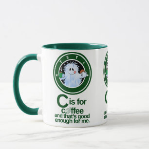 C is for Coffee(Green on White Ver. 1) Mug
