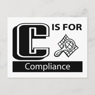 C Is For Compliance Postcard