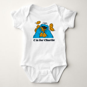 C is for Cookie Monster   Add Your Name Baby Bodysuit