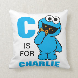 C is for Cookie Monster   Add Your Name Cushion