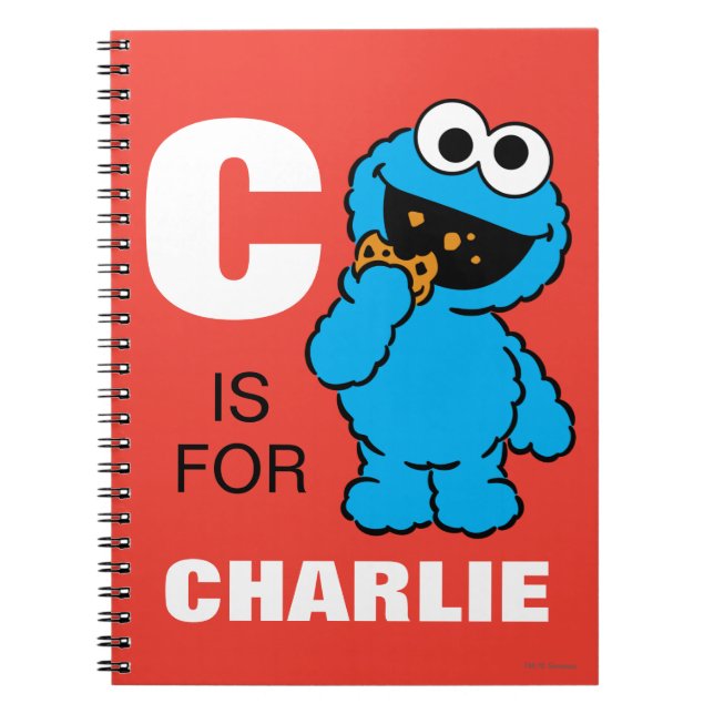 C is for Cookie Monster | Add Your Name Notebook (Front)