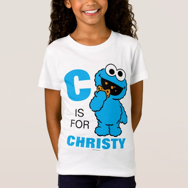 C is for Cookie Monster | Add Your Name T-Shirt (Front)