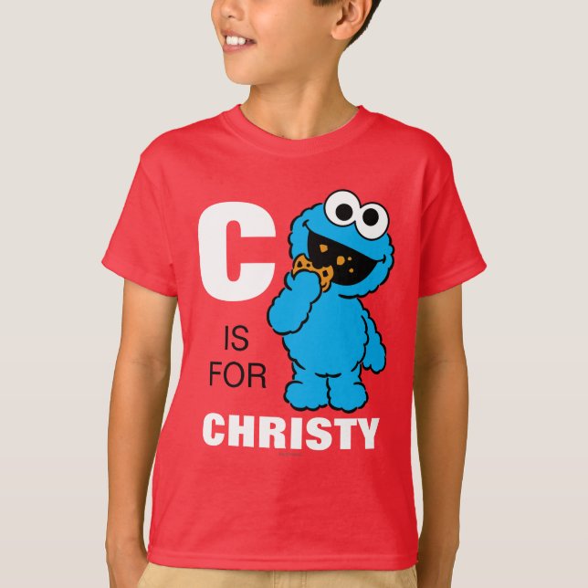 C is for Cookie Monster | Add Your Name T-Shirt (Front)