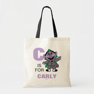C is for Count von Count Add Your Name Tote Bag
