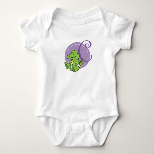 C is for Crocodile Baby Bodysuit (Front)