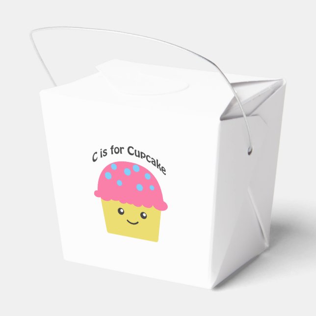 C is for Cupcake Favour Box (Back Side)