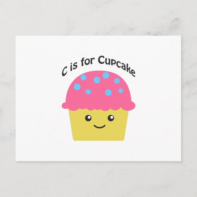 C is for Cupcake Postcard (Front)