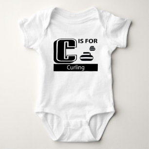 C Is For Curling Baby Bodysuit