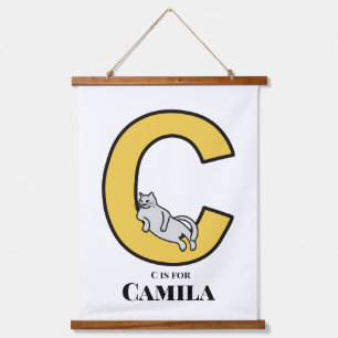 C is for…..personalised printed poster hanging tapestry