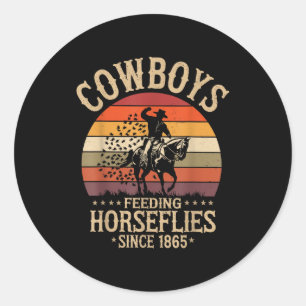 C.j.'s Cowboy Rodeo Outfit For Men - Funny Western Classic Round Sticker