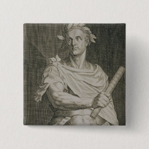 C. Julius Caesar (100-44 BC) Emperor of Rome engra 15 Cm Square Badge