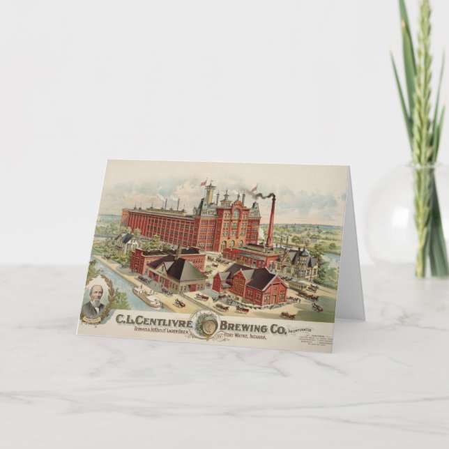 C.L. Centlivre Brewing Company Factory Buildings. Card (Front)